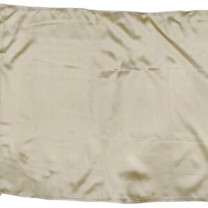 La Jarden Silky, Shiny Satin Rectangle flag for Branding & Promotion, Directional usage, Decorative accents, Themed decor, VIP Areas & sponsorship, Hotel events and business carnival grounds 31x38 inches [2.58 x 3.16 feet] (Creame silver)