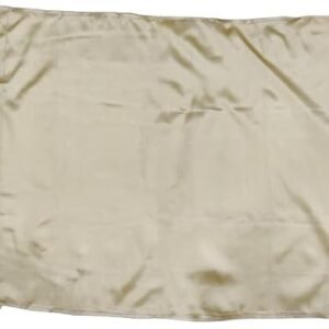 La Jarden Silky, Shiny Satin Rectangle flag for Branding & Promotion, Directional usage, Decorative accents, Themed decor, VIP Areas & sponsorship, Hotel events and business carnival grounds 31x38 inches [2.58 x 3.16 feet] (Creame silver)