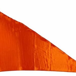 La Jarden? non printed (blank) silky satin fabric in Saffron (kesariya), Orange color flag for Yoga, Meditation, Om shanti bhawan, Bhagwa dhwaj for temple, house & religious purpose 1 nos. (36X54 inches)