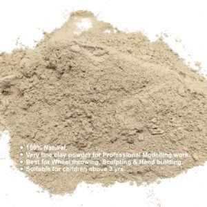 La Jarden ???? ???? ????? 900G Natural Clay Powder Grey For Eco-Friendly Ganesha, Figurines, Sculptures, Modelling, Jewellery, Pottery, Play Dough, Clay For Kids, Clay For Art And Craft, Clay For Ganesh Chaturthi