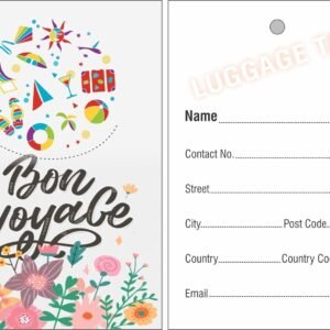 La Jarden Luggage Tags, Bag Tags, Suitcase Tags for Traveling, Camping, Hiking | for Easy Identication with Heavy Thick Elastic Band & Name Tag Label (Pack of 10) [with Plastic Covering]