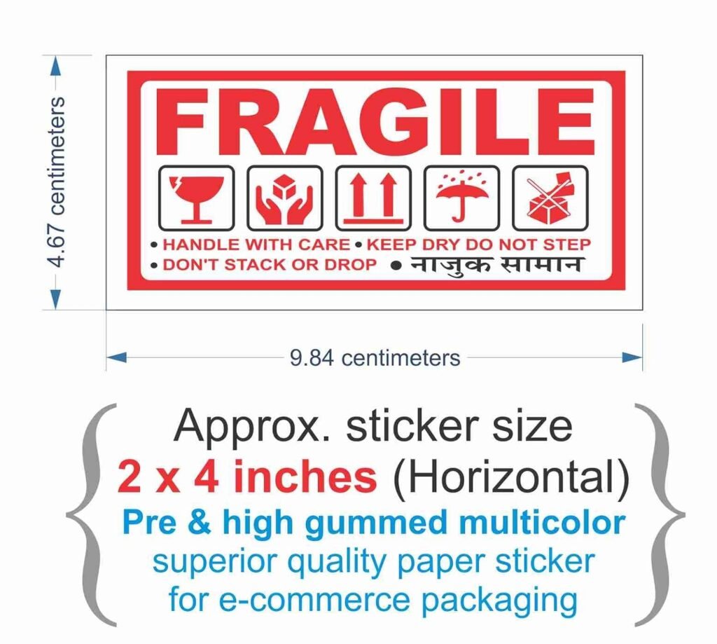 Popular Fragile Stickers Labels 100ct