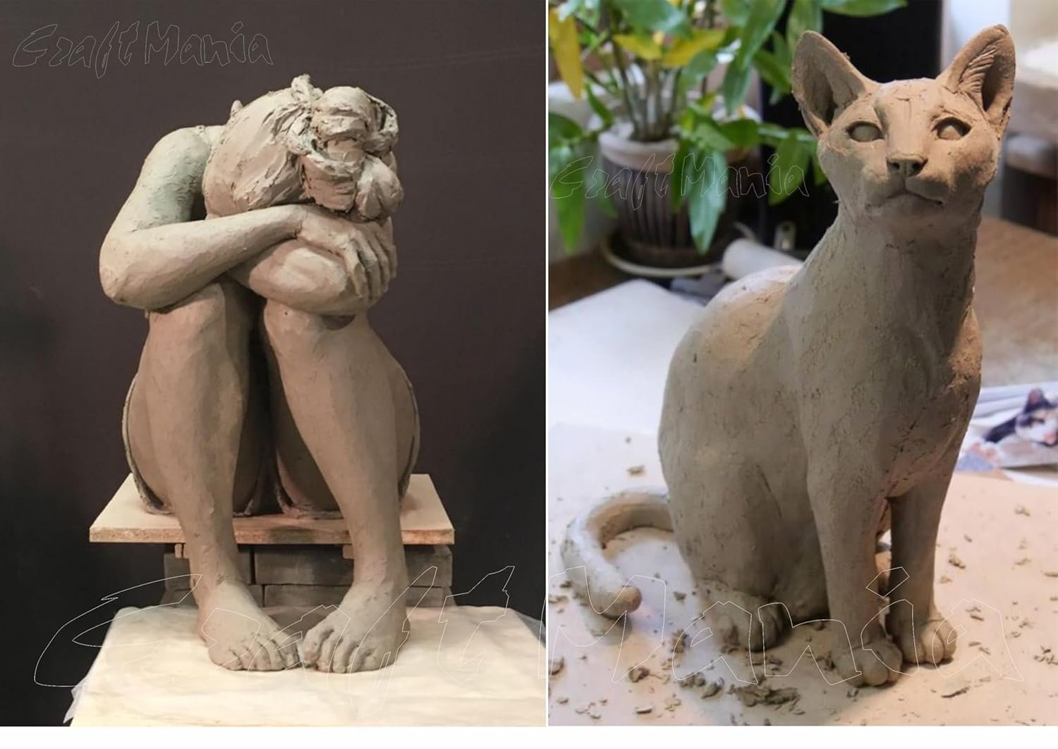 Craft Mania Air Dry, 450g Clay for sculpting, Modelling, Shadu mati, Air  Dry Clay for Children Professional Artist for any Project, Kids craft  clay, - Main Image