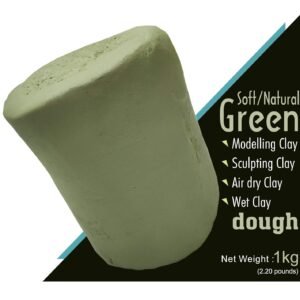 La Jarden Pista Green 950g Natural / Shadu / Modelling Clay Dough for Eco-Friendly Ganesha, Figurines, Sculptures, Jewellery, Pottery, Childrens Play, Art & Craft, bulk quantity clay, Wholesale rate clay, ganpati clay