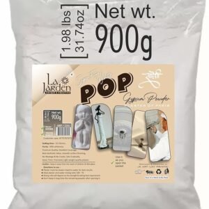 La Jarden Plaster of Paris Gypsum Powder POP for Making Idols' Moulds, Sculptures, Ganesha Mould Making Powder, Sancha Powder White, fine & Fast Setting, Figurines and Other Craft Projects | 900gm
